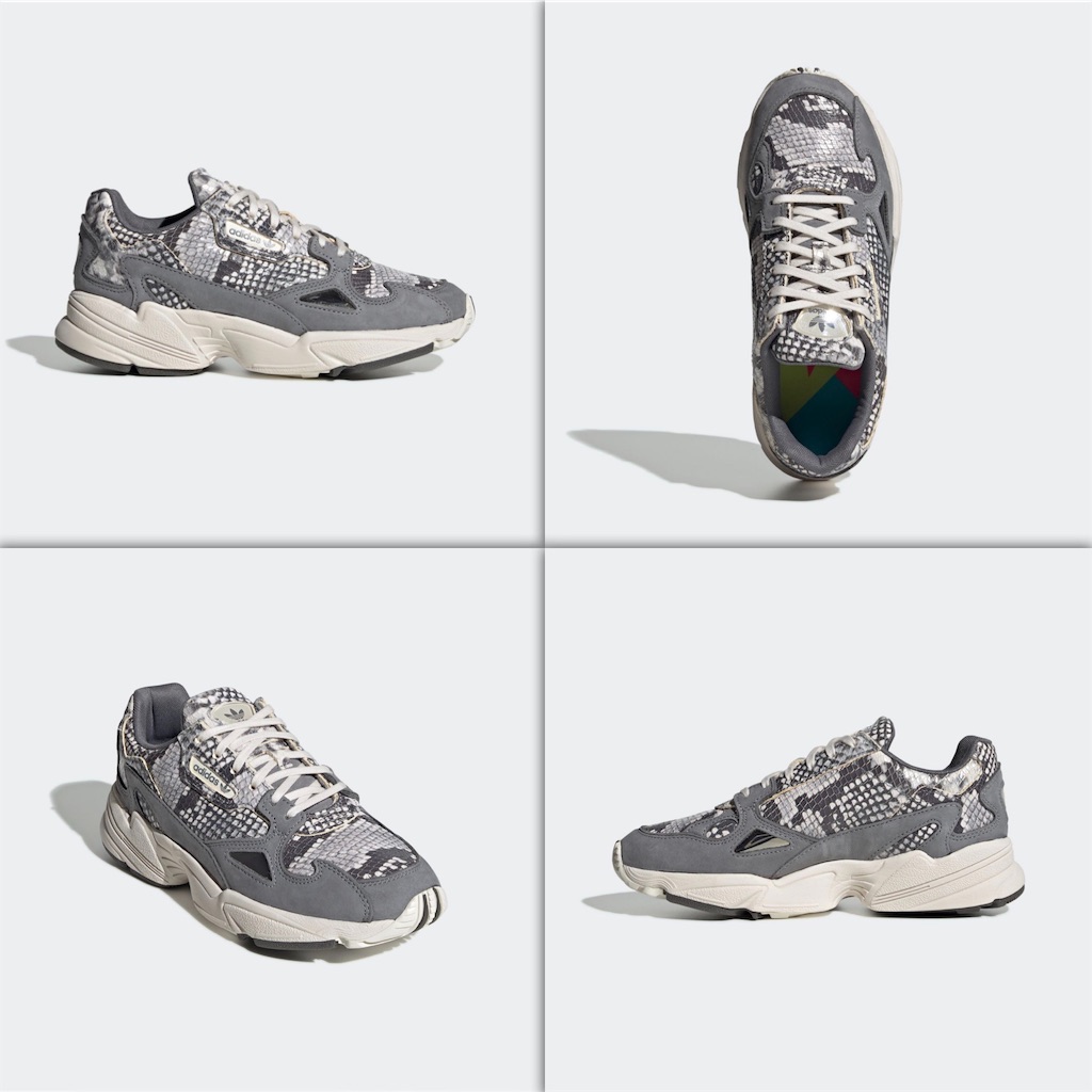 アディダスファルコン スニーカーにパイソン柄登場 猫のツメ ときどき腰痛