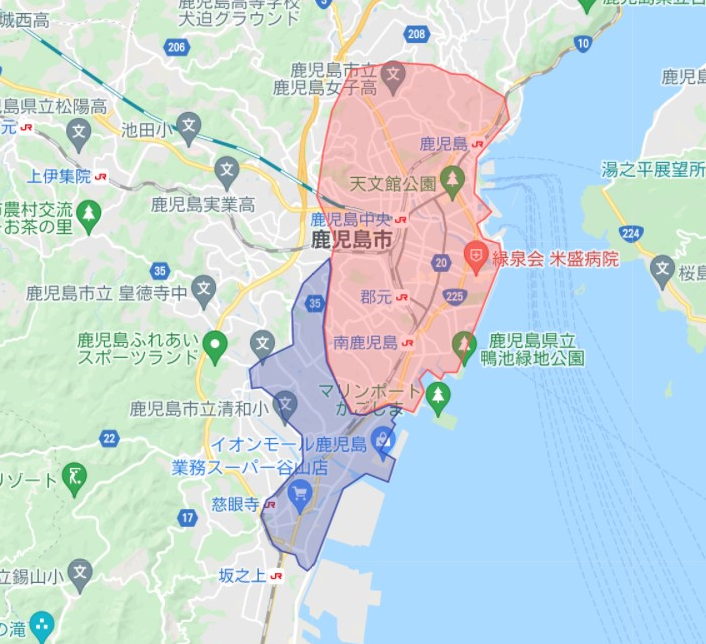 Uber Eats 配達エリア_鹿児島