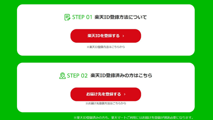 楽天マート登録手順