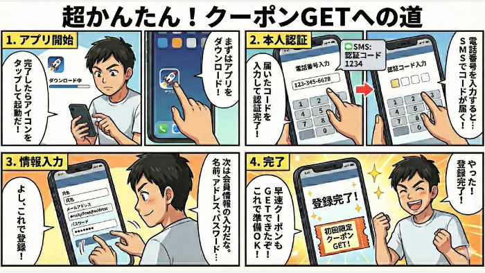 ロケットナウ新規登録マンガ