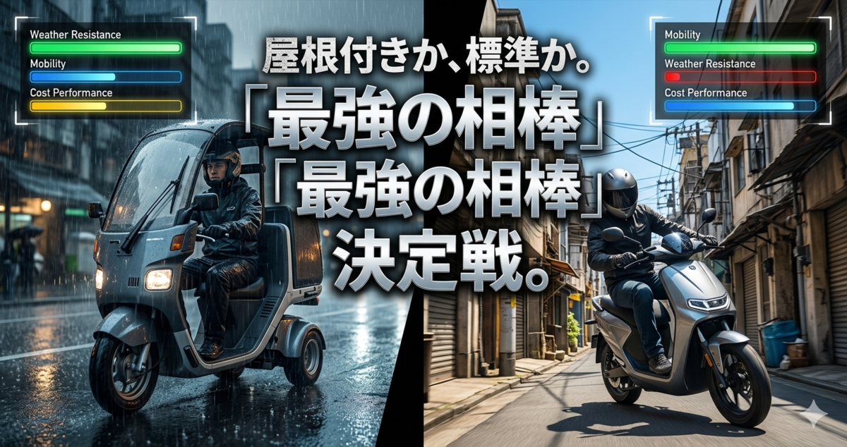 屋根付き電動バイクvs普通の電動バイク｜フードデリバリー配達員
