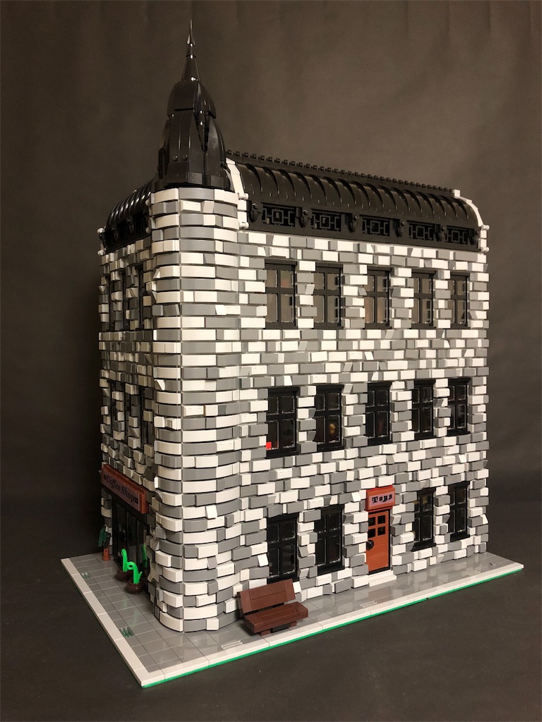 作品紹介 古風な石壁のカフェ Legoで街を作ろう