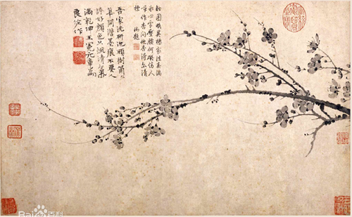 中国の『梅花絵』です。