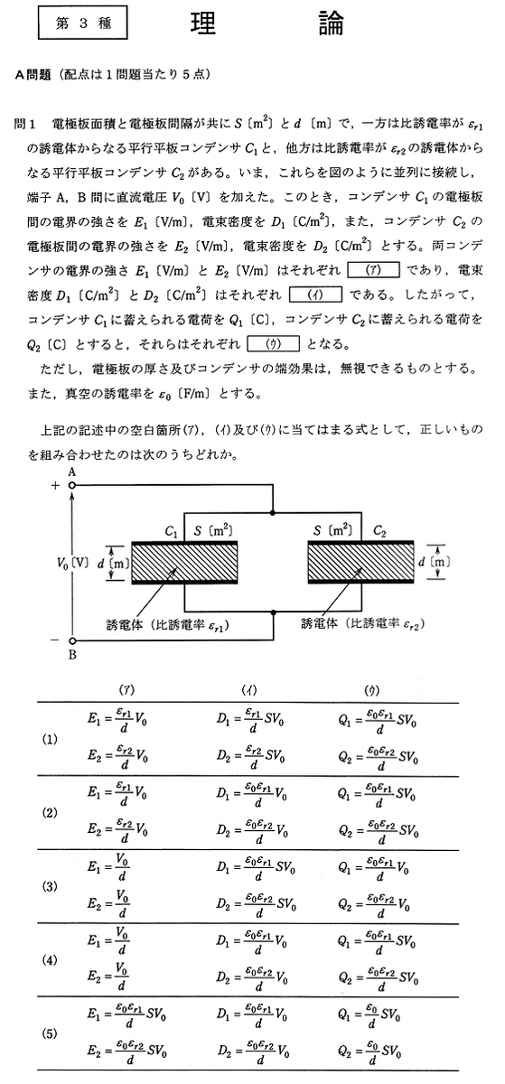電験3種理論】平成21年問1を解く【コンデンサ問題】 - 電験合格 電験3種理論】平成21年問1を解く【コンデンサ問題】 - 電験合格