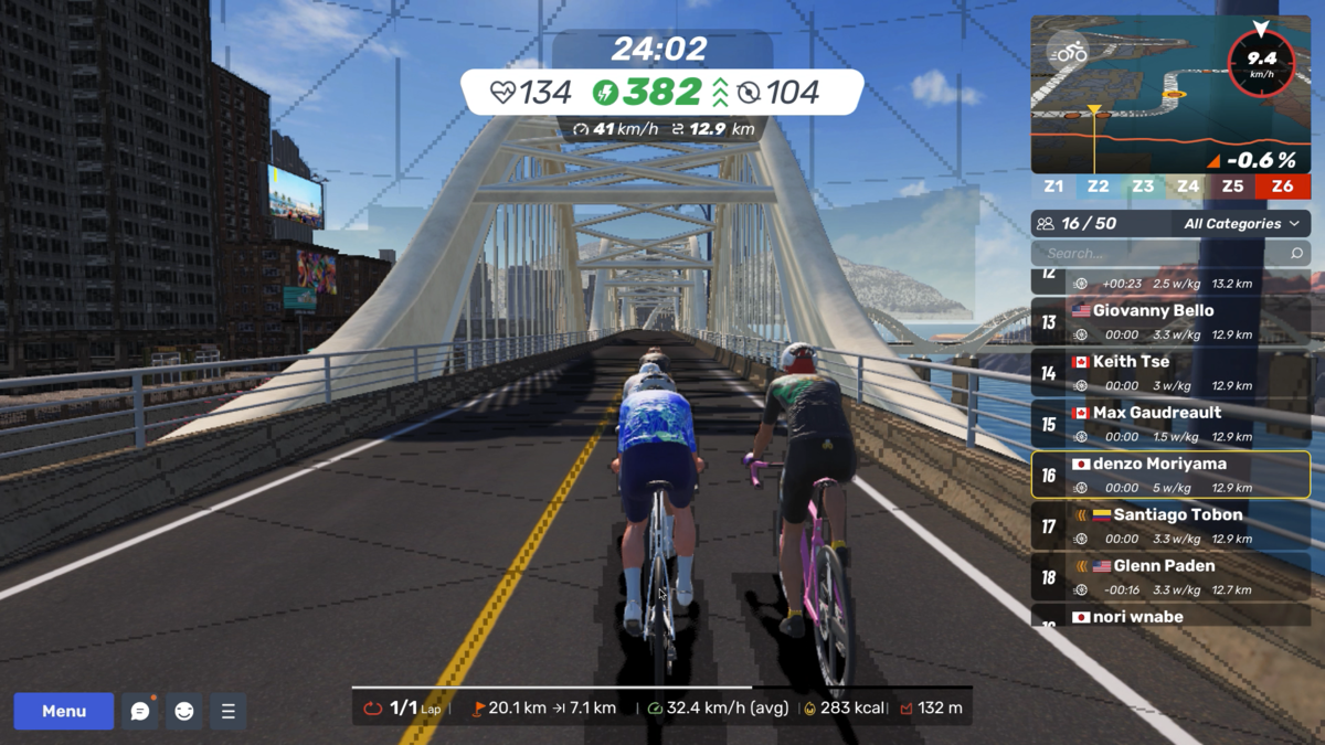MyWhoosh - Community Tour Mission - Stage2 逃げの一手