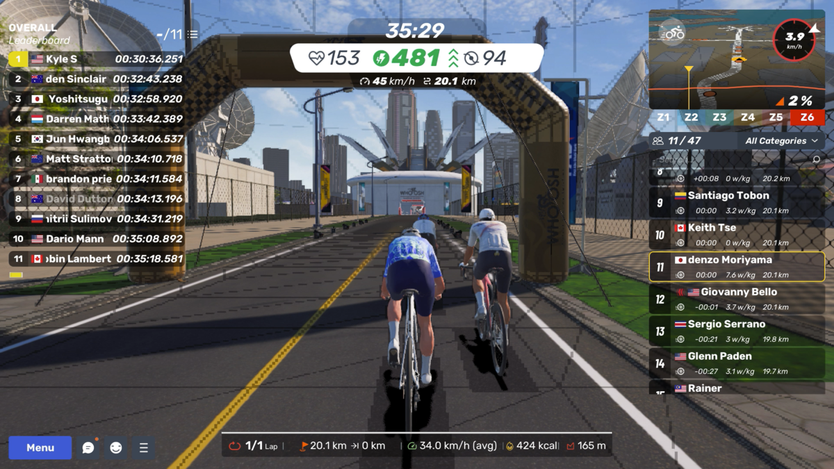 MyWhoosh - Community Tour Mission - Stage2 ゴールスプリント