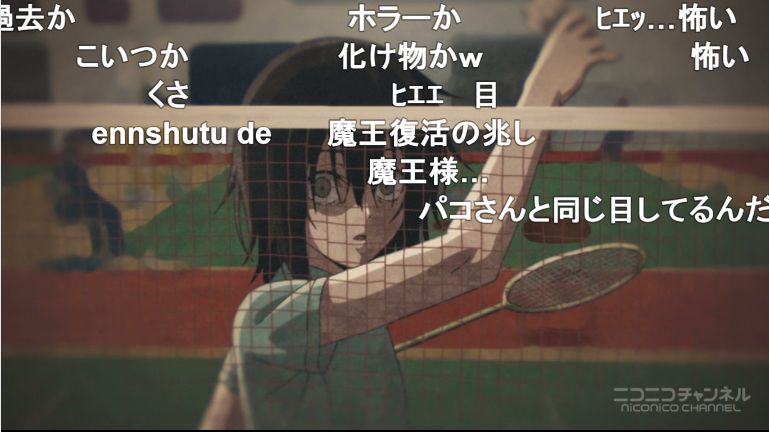 ニコ動 はねバド 01 スッゴい才能 見た 確かにスッゴイし いちいち描写がエロかったりして今期の有力候補だな でおきしブログ