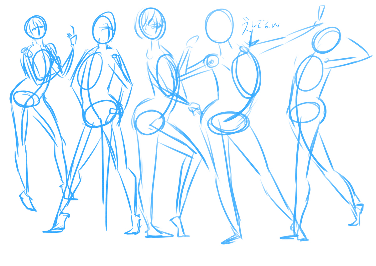 ジェスチャードローイング練習画像