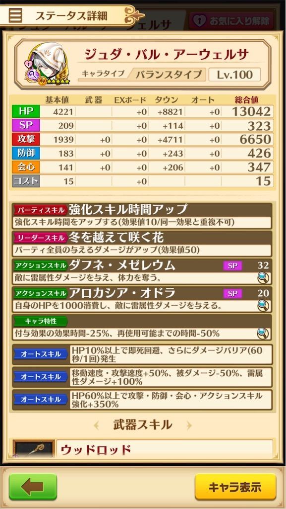 レベル150にしたらやばいかもしれない茶熊ジュダのパラメータ調整 白猫レコード レベル150にしたらやばいかもしれない茶熊ジュダのパラメータ調整 白猫レコード