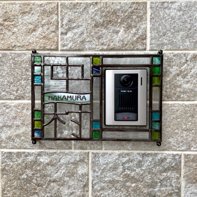 ステンドグラス　表札