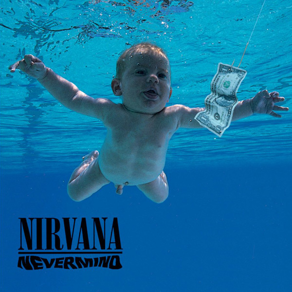NIRVANA Tシャツ 水中の赤ちゃんデザイン NIRVANA Tシャツ 水中の赤ちゃんデザイン ロックtシャツ バンドt