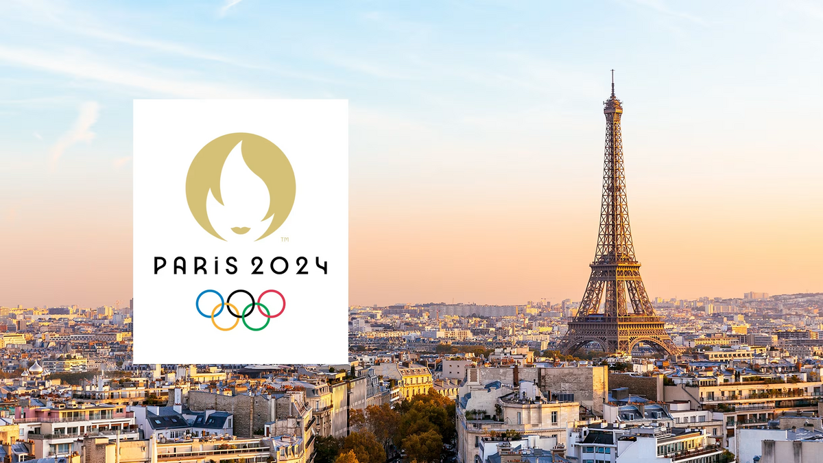 パリ2024年オリンピックのオーバルピンバッジ-ゴールド