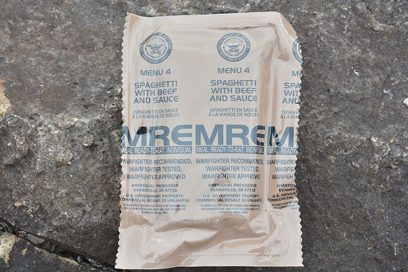 米軍の戦闘糧食「MRE」メニュー番号4「Spaghetti with Beef and Sauce