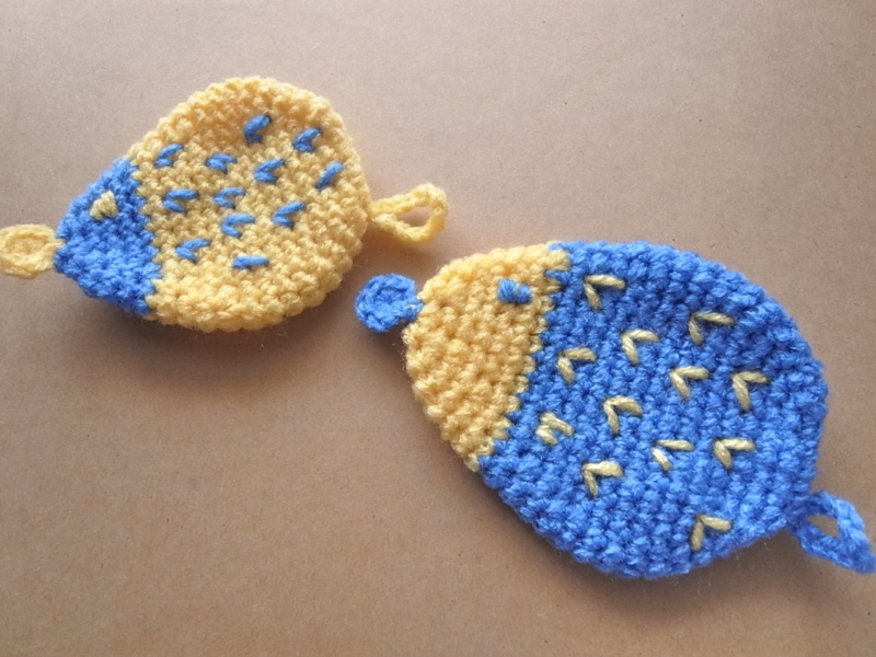 ハリネズミのアクリルたわしを編んでみた Snow Yarn Shoveling