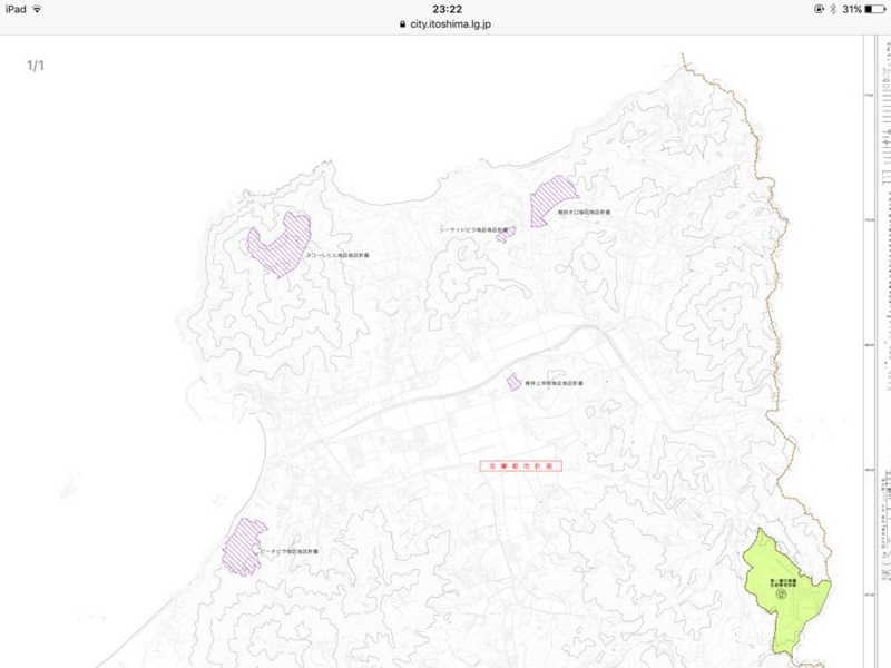 糸島市の都市計画図