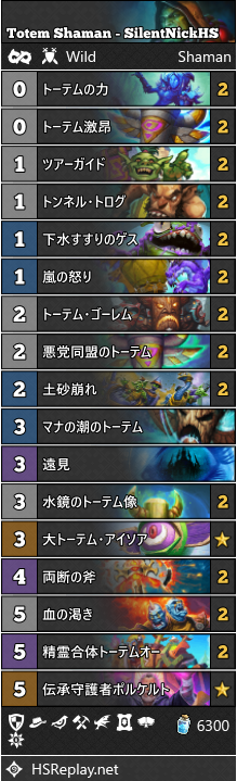 トーテムシャーマン Silentnickhs ダークムーン ハースストーン ワイルド デッキ Wild Everyday トーテムシャーマン Silentnickhs ダークムーン ハースストーン ワイルド デッキ Wild Everyday