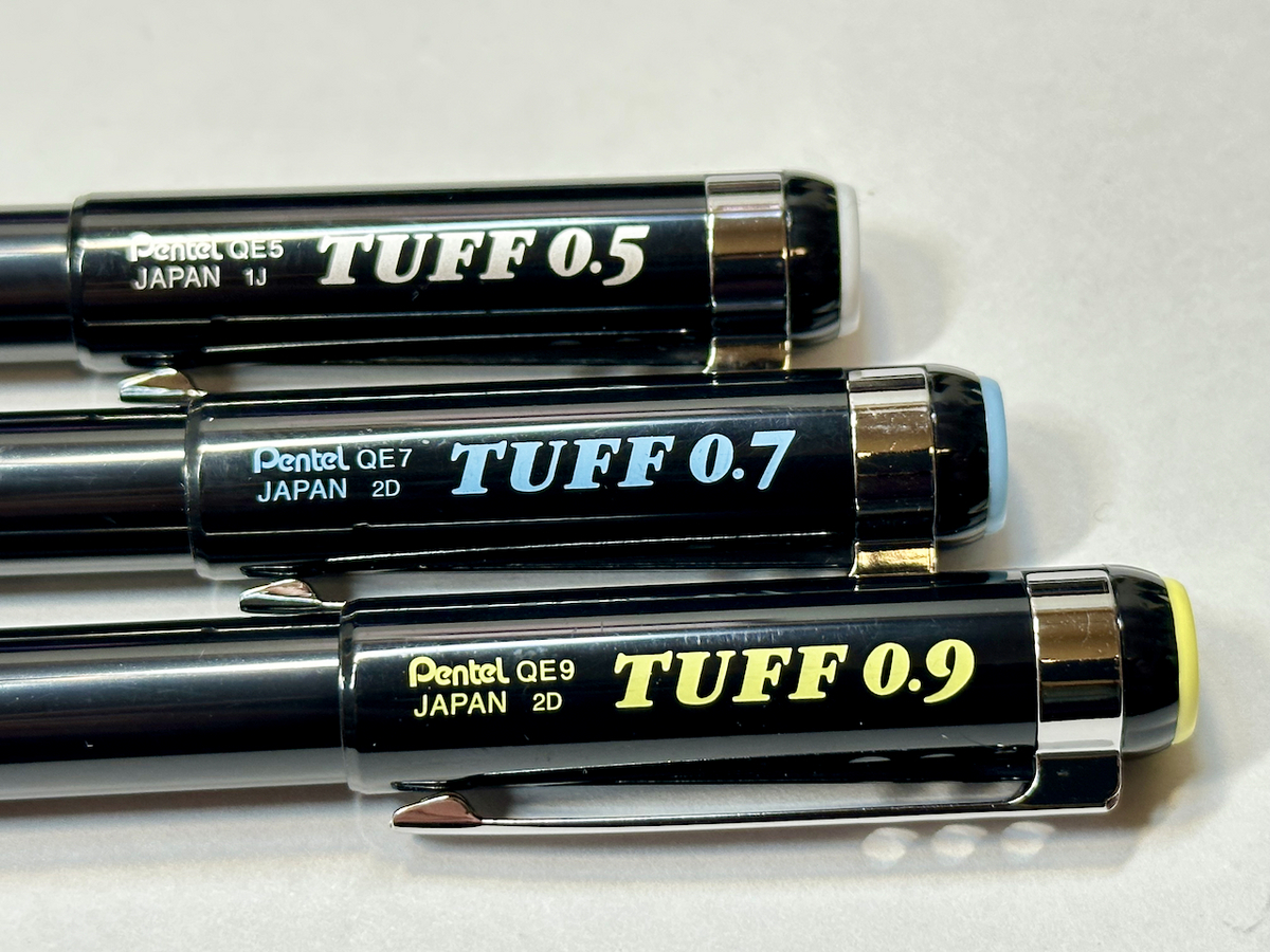 ぺんてる タフ 0.5, 0.7, 0.9 - ステーショナリー研究室日報