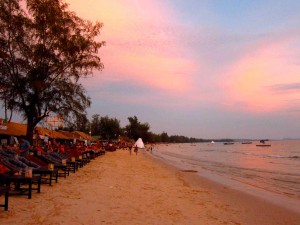 Sihanouk Strand Sonnenuntergang