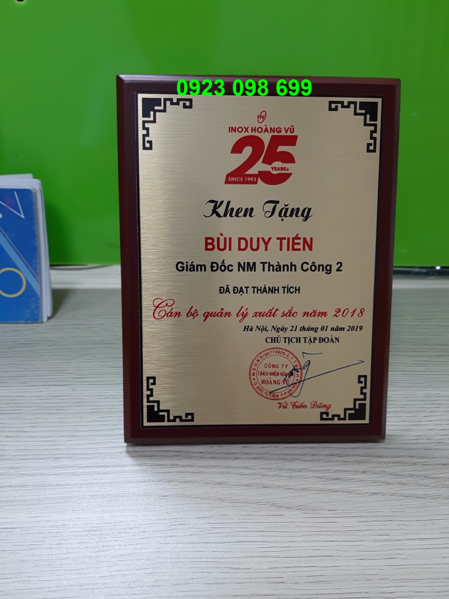 Diễn đàn rao vặt: xưởng sản xuất và cung cấp bằng chứng nhận, làm bảng vinh danh gỗ đồng, biểu trưn 20190508112513