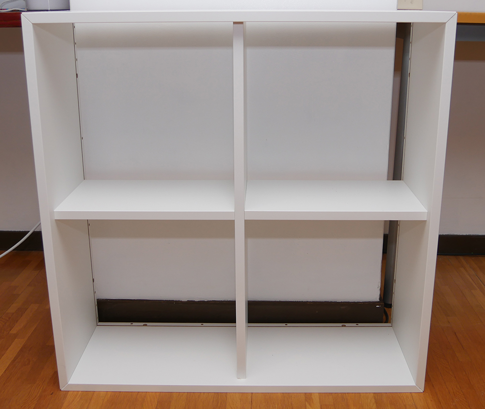 ikea キャビネット と　muji case リビング収納の中 IKEAのキャビネットの中は 無印良品の収納グッズで