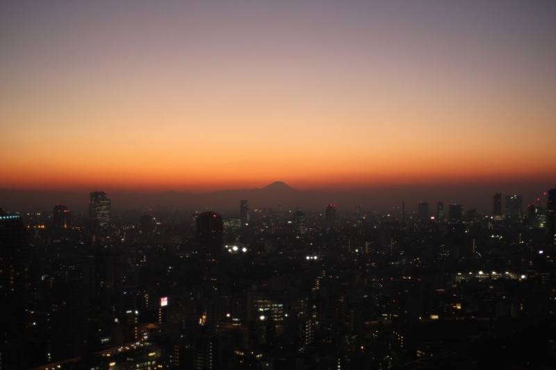 東京タワーから見た富士山