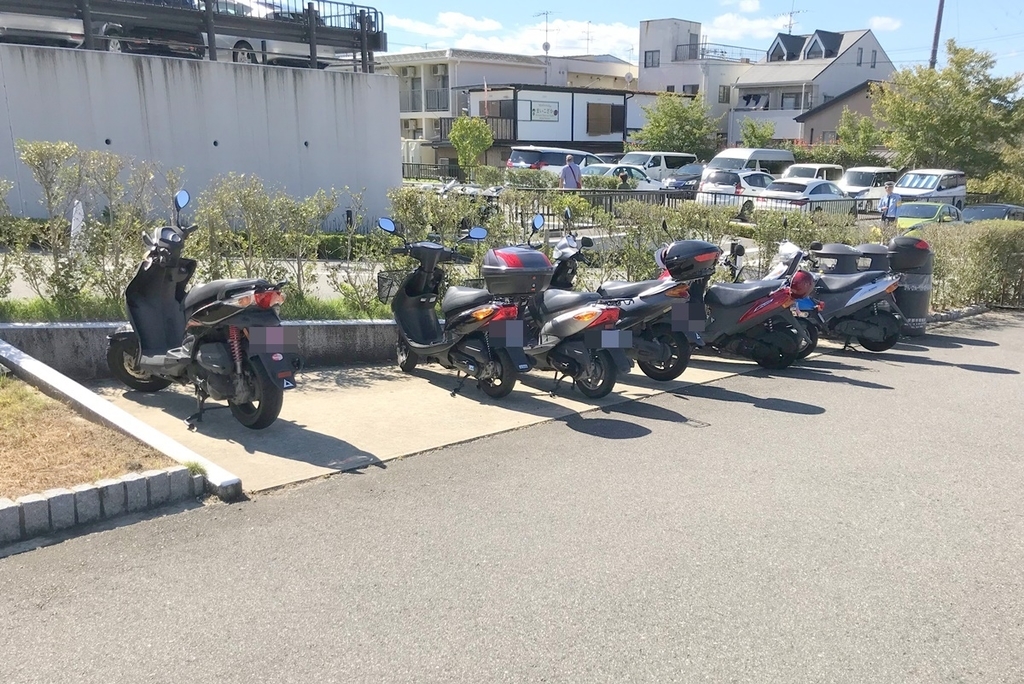 伏見稲荷大社バイク駐車場