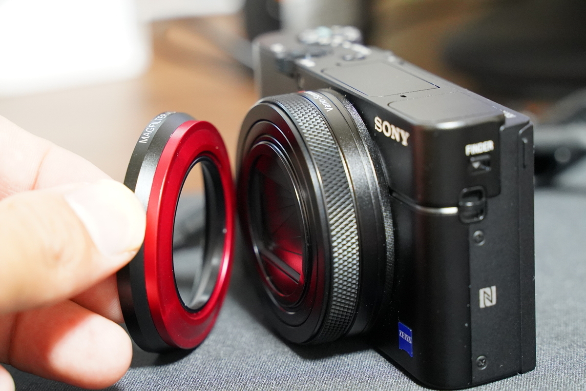 RX100M7/M6のフィルターアダプター。NDフィルターが装着可能に
