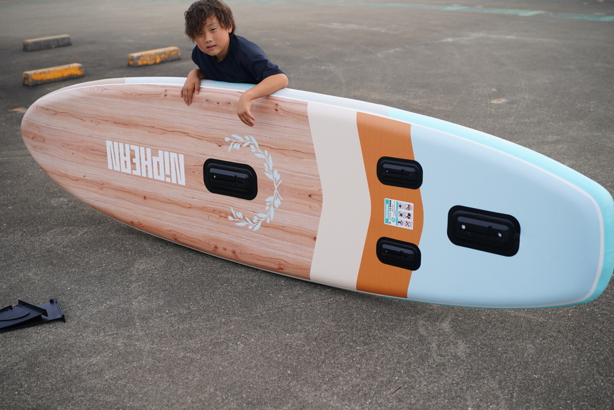 【新品】Niphean サップボード SUPセット 320cm アクセサリー付き NIPHEANのSUPレビュー 真ん中フィンと幅広がいい！ - じーあーるえす184