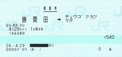 CS金額入力 2 （「企画乗車券」） : 叩け！マルス