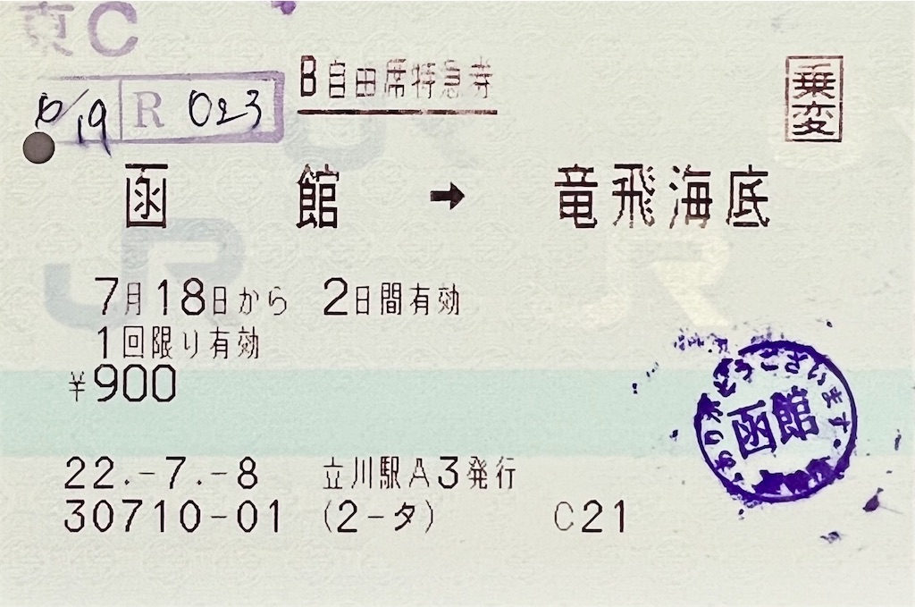 きっぷメモ。