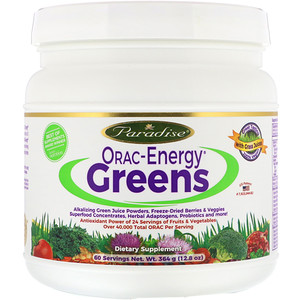 はりはりねずみ　ORACエナジーグリーンズ　364グラム　2点 Paradise Herbs ORAC Energy® Greens, Original Unflavored, 12.8 oz