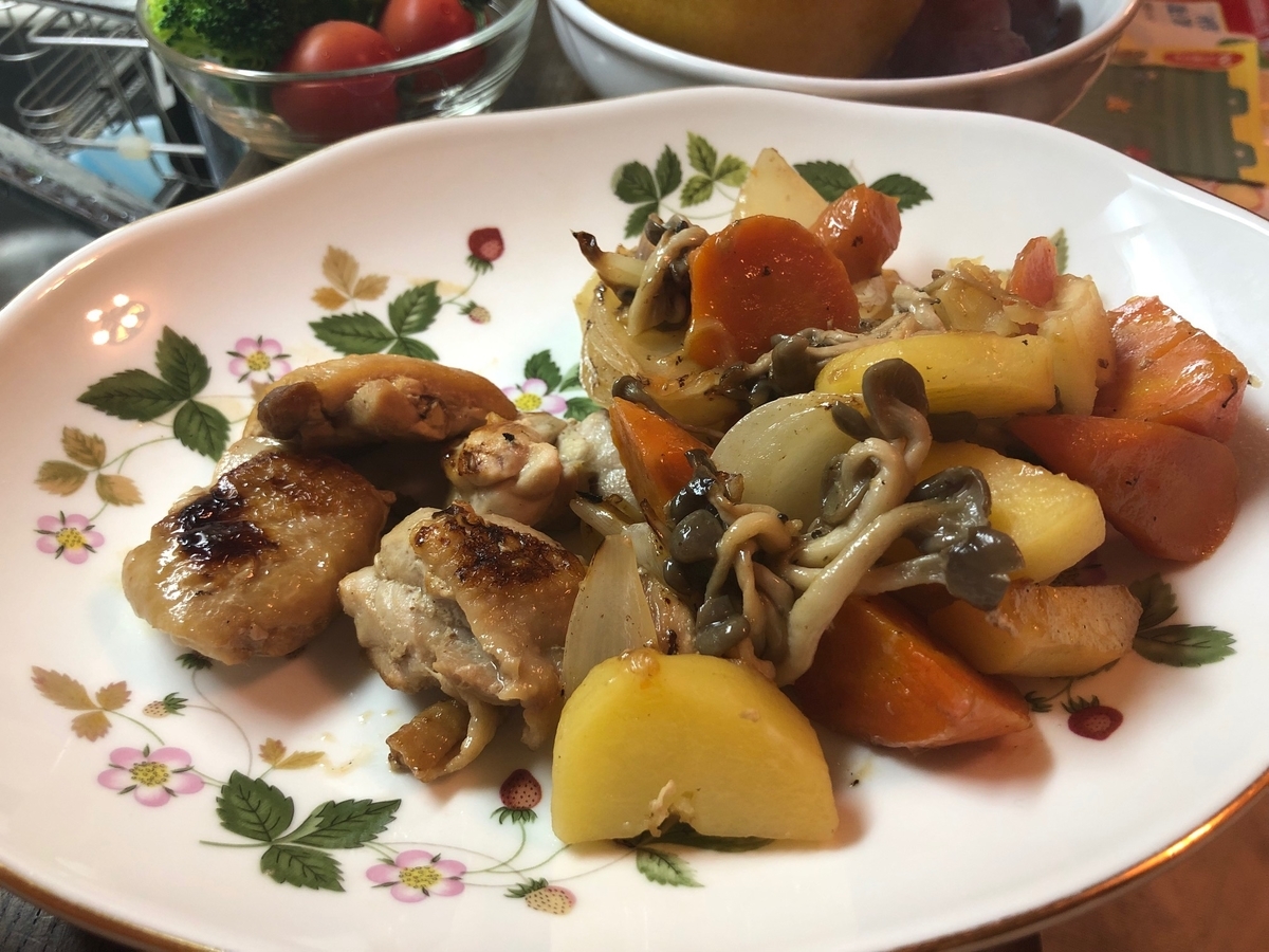 十得鍋で作る鶏肉のソテー