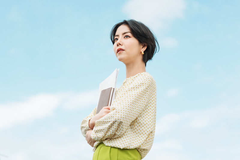 仕事がつらいときに上手に気分転換する様子