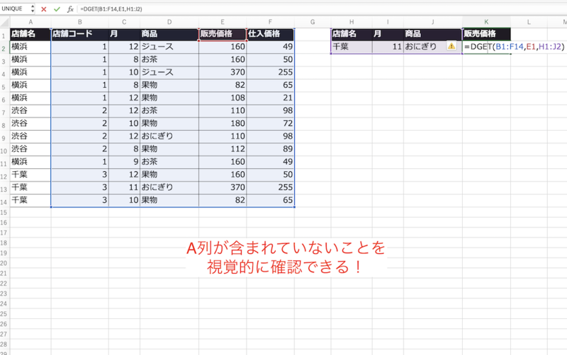 範囲を視覚的に確認できる