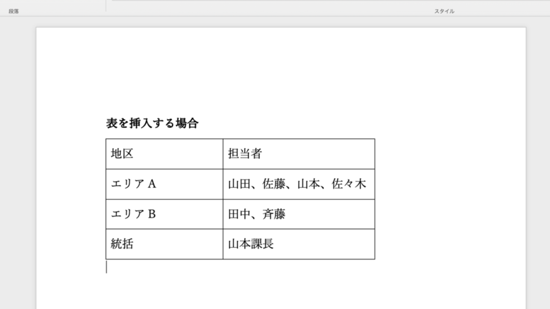 Word行が一行に収まる