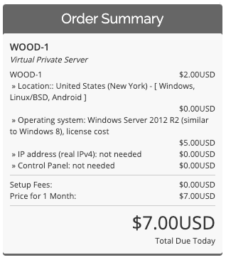 WIN-VPS は 7ドル/月