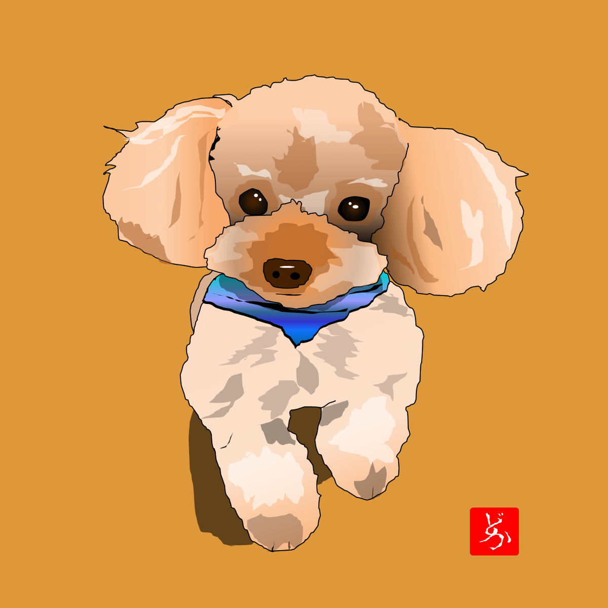 知人のわんちゃんのトイプードルをエクセルで描いてみた どかれふのexcel画廊 知人のわんちゃんのトイプードルをエクセルで描いてみた どかれふのexcel画廊