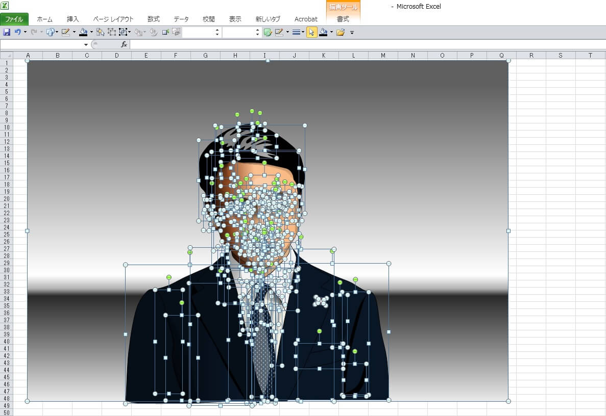 半沢直樹の笠松茂樹＠児嶋一哉のエクセル画イラストドット版