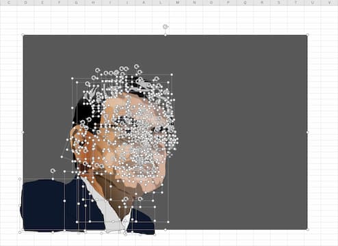 自民党総裁になれなかった河野太郎候補のエクセル画イラストドット版