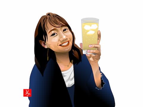 町中華姐さん、高田秋の単体エクセル画イラスト