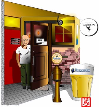 Gibbonの旧店舗のエクセル画イラスト