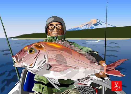 知人が釣り上げた鯛のエクセル画 どかれふのexcel画廊