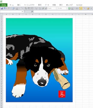 バーニーズマウンテンドッグのエクセル画キャプチャ