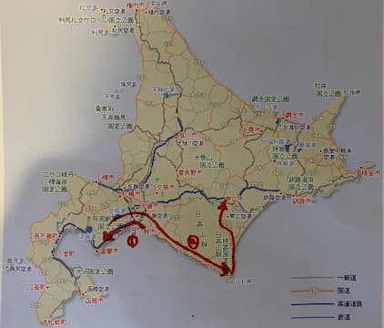 北海道車ひとりのサウナ・温泉旅2日目行程