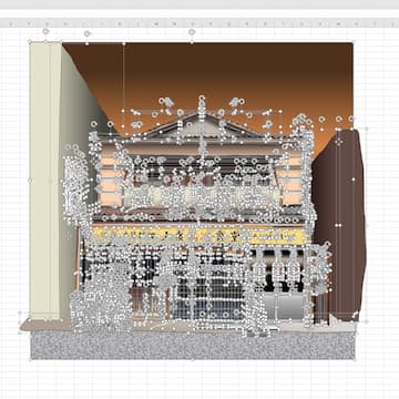 江東区南砂の老舗酒場「山城屋酒場」のエクセル画ドット版