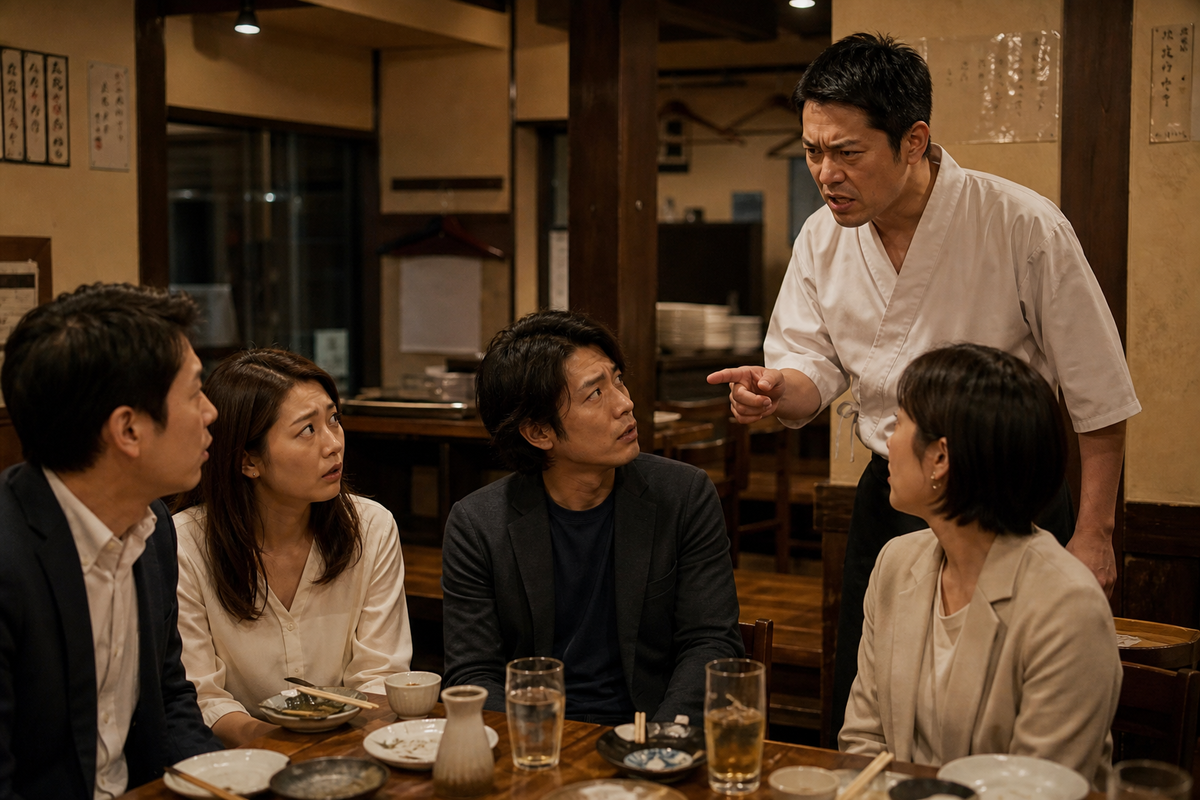 居酒屋で店員に出禁を食らうグループ客