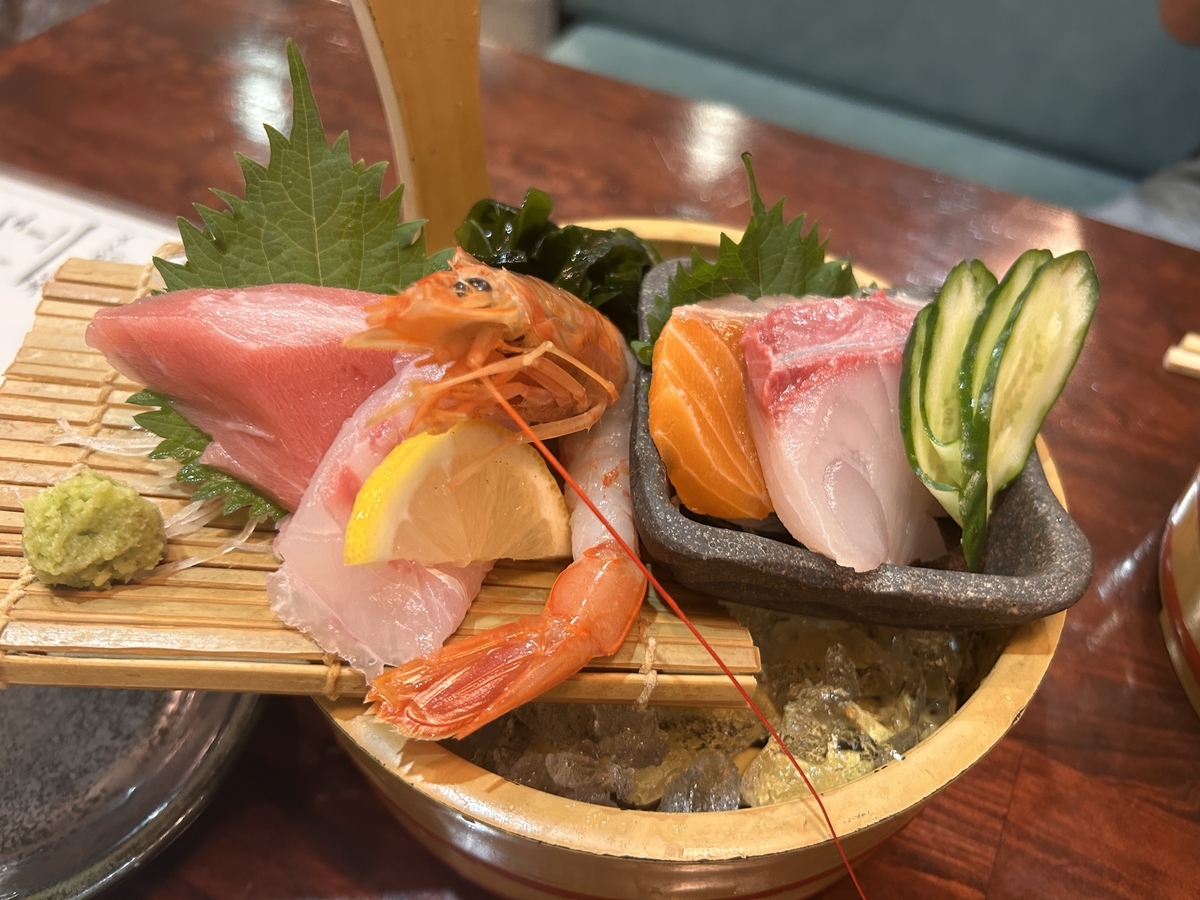 玉河 三鷹店の大切本マグロ入り海の玉手箱