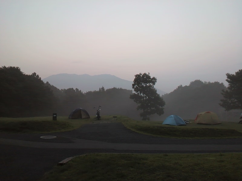 蒜山高原キャンプ場の朝