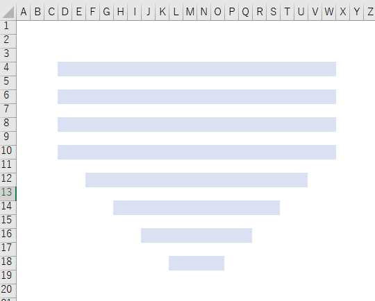 エクセル縞パン過程6