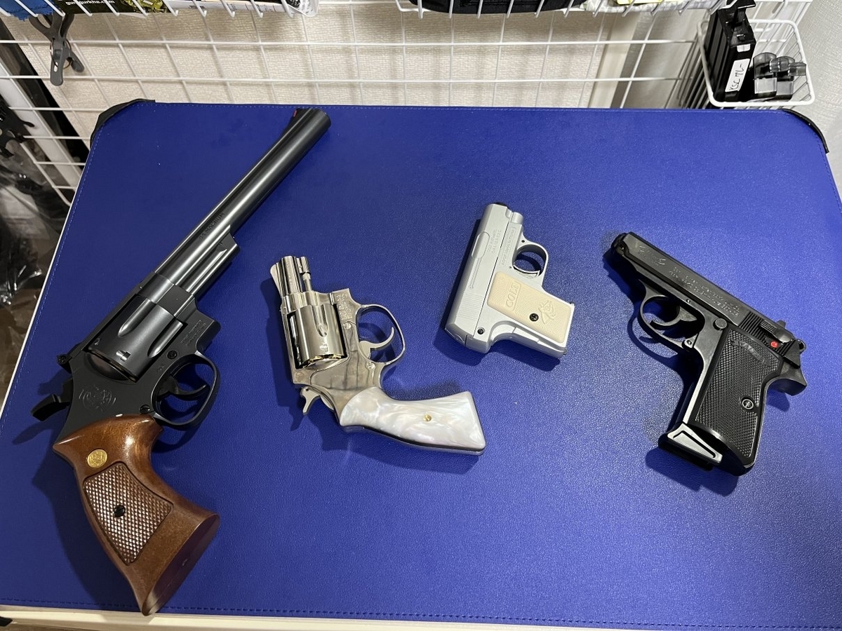 タナカ　S&W 38 トラビス　ラミネート・ホワイトパールグリップ Jay Scottタイプ ラミネート・ホワイトパール・グリップ J